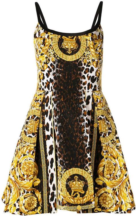 versace baroque leopard print shirt dress dupe|VERSACE LEOPARD AND BAROQUE PRINT MINI DRESS It .